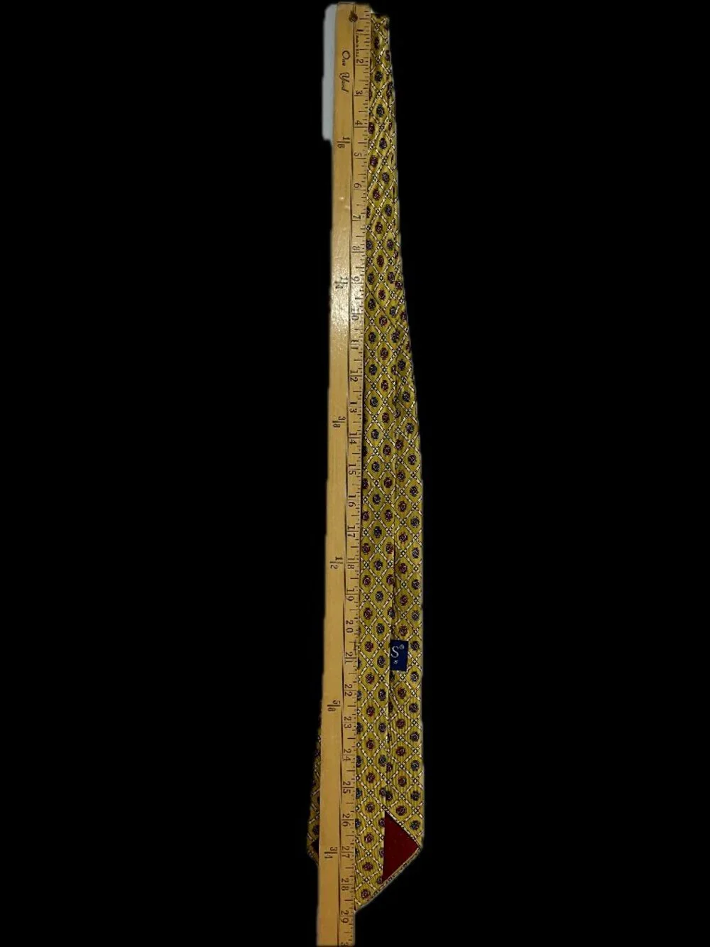 Elios Paris 100% Silk Tie Paisley Yellow Mens